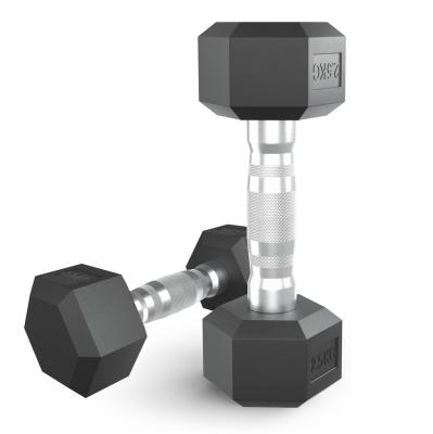 Гантель гексагональная UNIX Fit обрезиненная 2,5 кг, 2 шт.