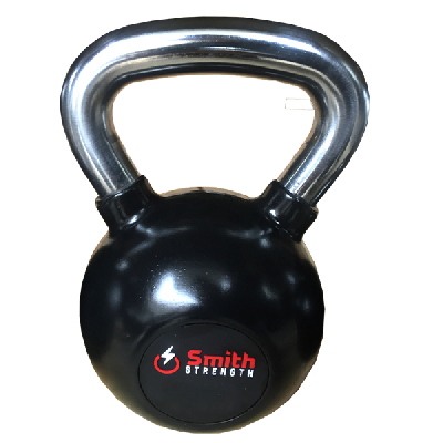 Гиря черная прорезиненная 32kg Smith Сила DB087