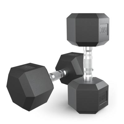 Гантель гексагональная UNIX Fit обрезиненная 15 кг, 2 шт.