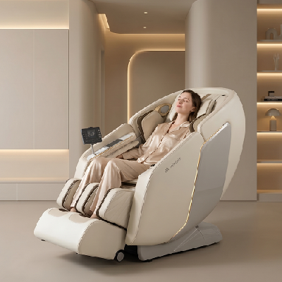 Массажное кресло Meridien Валенсия (Цвет: бежевый + белый)