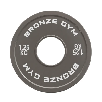 Диск калиброванный BRONZE GYM для пауэрлифтинга серый 1,25 кг