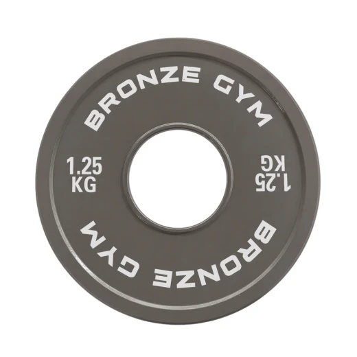 Диск калиброванный BRONZE GYM для пауэрлифтинга серый 1,25 кг
