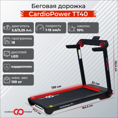 Беговая дорожка CardioPower TT40 купить в туле