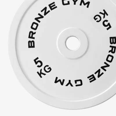 Диск калиброванный BRONZE GYM для пауэрлифтинга белый 5 кг