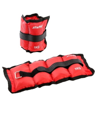 Утяжелители WT-401, 1 кг, красный