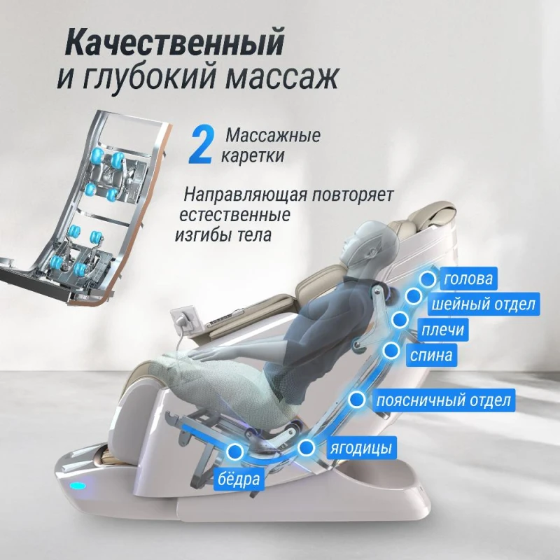 Массажное кресло UNIX Aura White — купить массажное кресло Юникс Аура Вайт