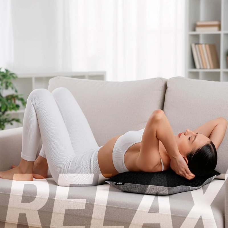 Массажная подушка UNIX Релакс / Relax Pillow серый купить в Туле