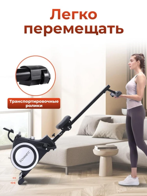 Гребной тренажер DFC ECHANFIT складной — купить в Туле в магазине тренажеров