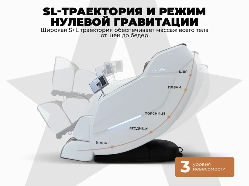 Массажное кресло OGAWA СИРИУС | Smart Zen OG6288 Серый