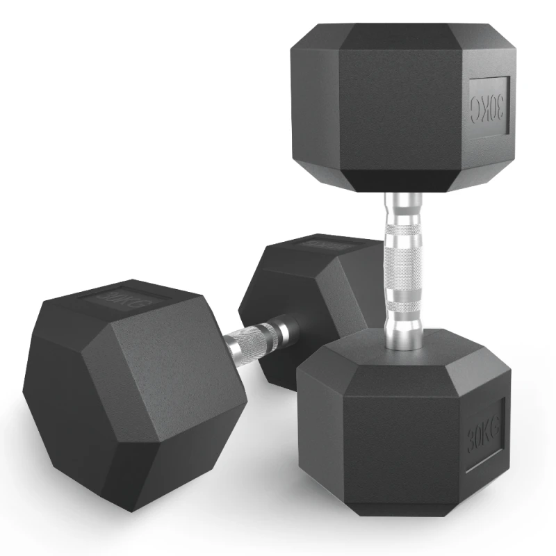 Гантель гексагональная UNIX Fit обрезиненная 30 кг / шт.