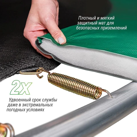 Батут UNIX Line Премиальный / Supreme Basic 14 ft (427 см) синий
