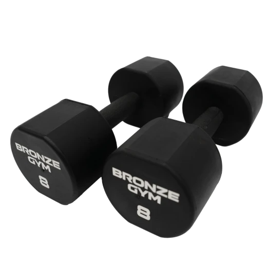 Набор термополиуретановых гантелей BRONZE GYM, 1-10 кг - 10 пар, шаг 1 кг