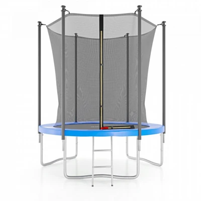 Батут с защитной сеткой DFC JUMP4FUN 6 ft синий с лестницей купить в Туле по низкой цене