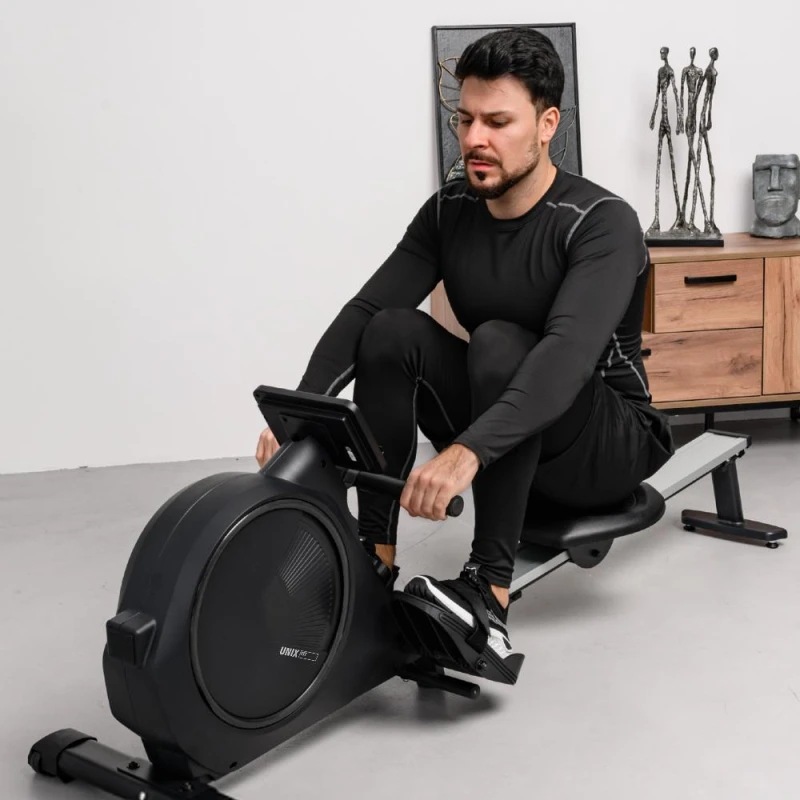 Гребной тренажер UNIX Fit Techno Rower 410E с электронной нагрузкой — купить в Туле в магазине тренажеров
