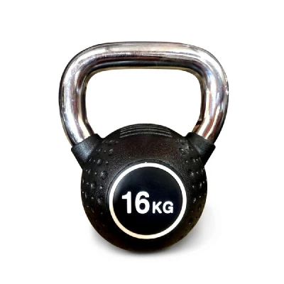 Гиря полиуретановая с хромированной ручкой Protrain KB2015-16
