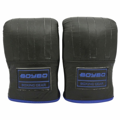 Перчатки снарядные BoyBo Rage, BGS350,кожа, черно-синий