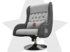 Дизайнерское кресло FUJIMO Monogram Silver Steel