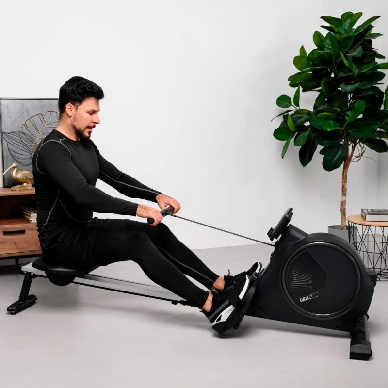 Гребной тренажер UNIX Fit Techno Rower 410E с электронной нагрузкой — купить в Туле в магазине тренажеров