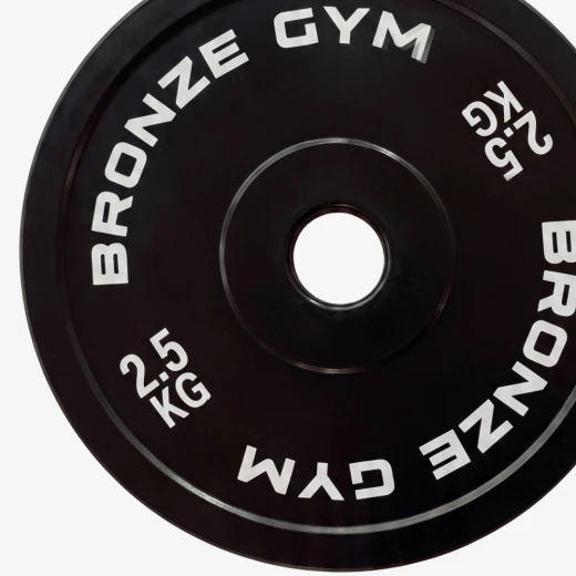 Диск калиброванный BRONZE GYM для пауэрлифтинга черный 2,5 кг