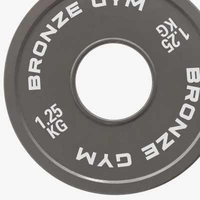 Диск калиброванный BRONZE GYM для пауэрлифтинга серый 1,25 кг