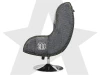 Дизайнерское кресло FUJIMO Monogram Silver Steel