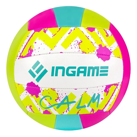 Мяч волейбольный INGAME Гармония/Calm розово-зелёно-жёлтый