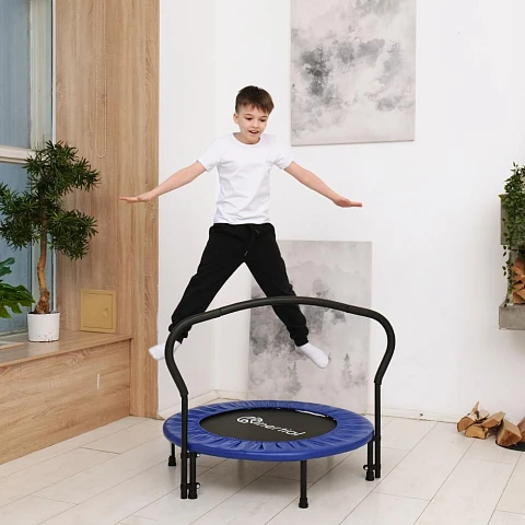 Батут с поручнем DFC JUMPFIT 36'' синий