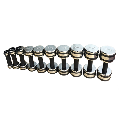 Набор хромированных гантелей Smith DB126 с обрезиненной рукояткой (пара) от 1 до 10кг, с шагом 1кг