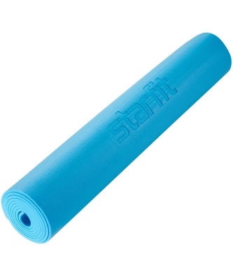 Коврик для йоги FM-103, PVC HD, 173x61x0,4 см, голубой