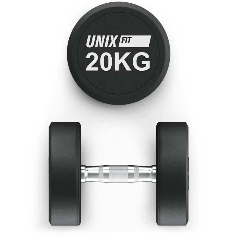 Гантель UNIX Fit PRO круглая обрезиненная 20 кг / шт.