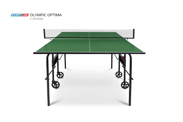 Стол теннисный Olympic Optima Зелёный с сеткой