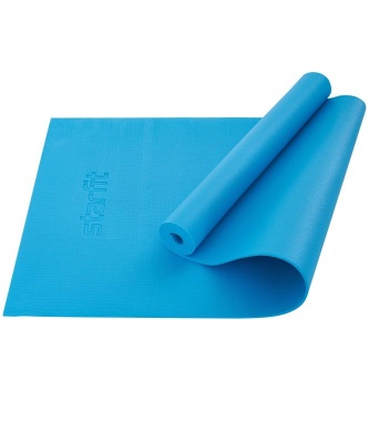 Коврик для йоги FM-103, PVC HD, 173x61x0,4 см, голубой