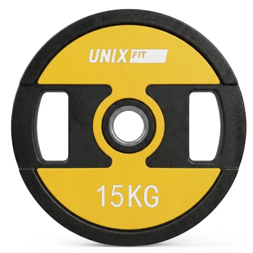 Диск уретановый c хватом UNIX Fit PRO 15 кг, 51 мм, 1 шт.