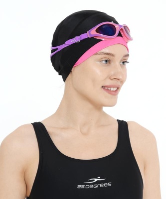 Шапочка для плавания Duplo Black/Pink, полиамид