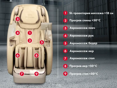 Массажное кресло OTO CENTURION PRO Бежевый – купить, цена, отзывы