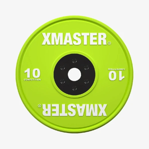 Диск бамперный соревновательный цветной Xmaster XMT-CBP-10KG
