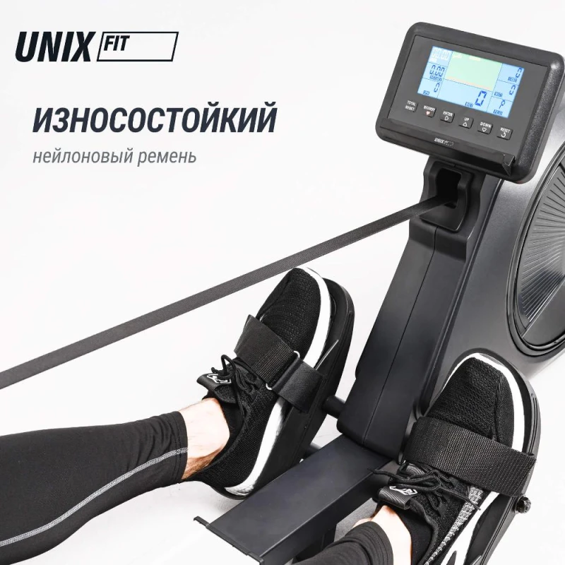 Гребной тренажер UNIX Fit Techno Rower 410E с электронной нагрузкой — купить в Туле в магазине тренажеров