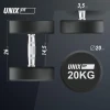 Гантель UNIX Fit PRO круглая обрезиненная 20 кг / шт.