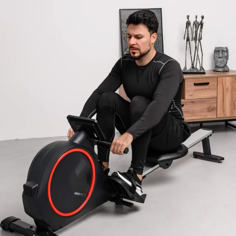Гребной тренажер UNIX Fit Techno Rower 410 с механической нагрузкой — купить в Туле в магазине тренажеров