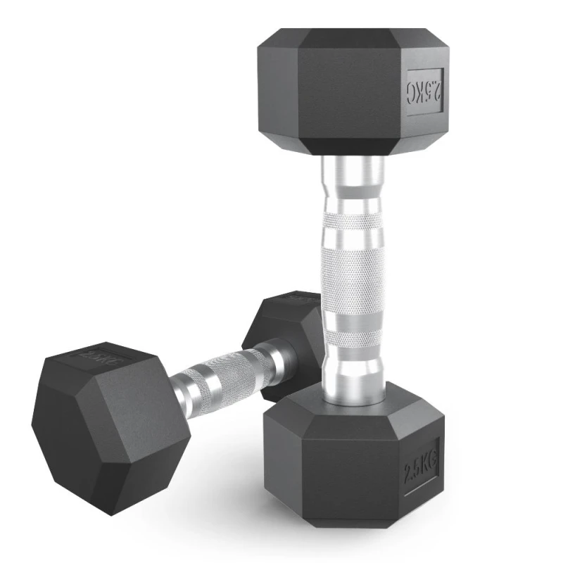 Гантель гексагональная UNIX Fit обрезиненная 2,5 кг / шт.