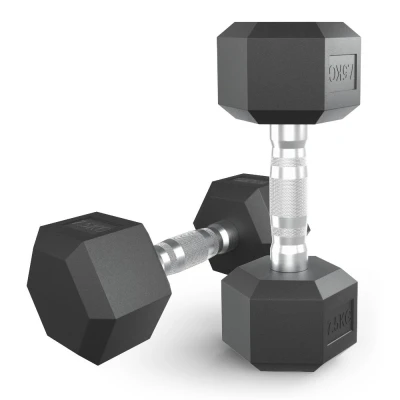 Гантель гексагональная UNIX Fit обрезиненная 7,5 кг, 2 шт.