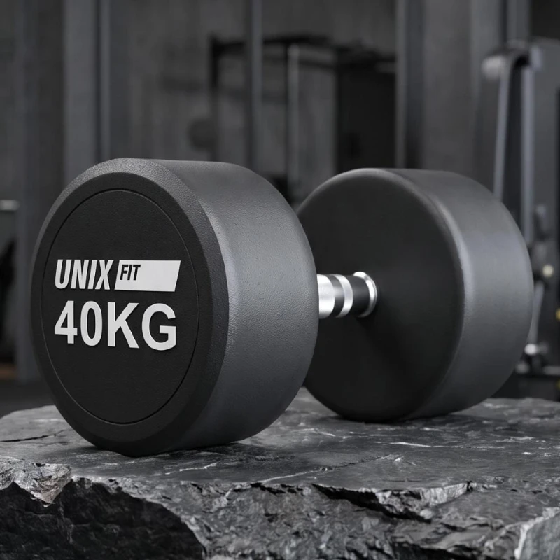 Гантель UNIX Fit PRO круглая обрезиненная 40 кг / шт.