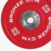 Диск олимпийский BRONZE GYM тяжелоатлетический красный 25 кг