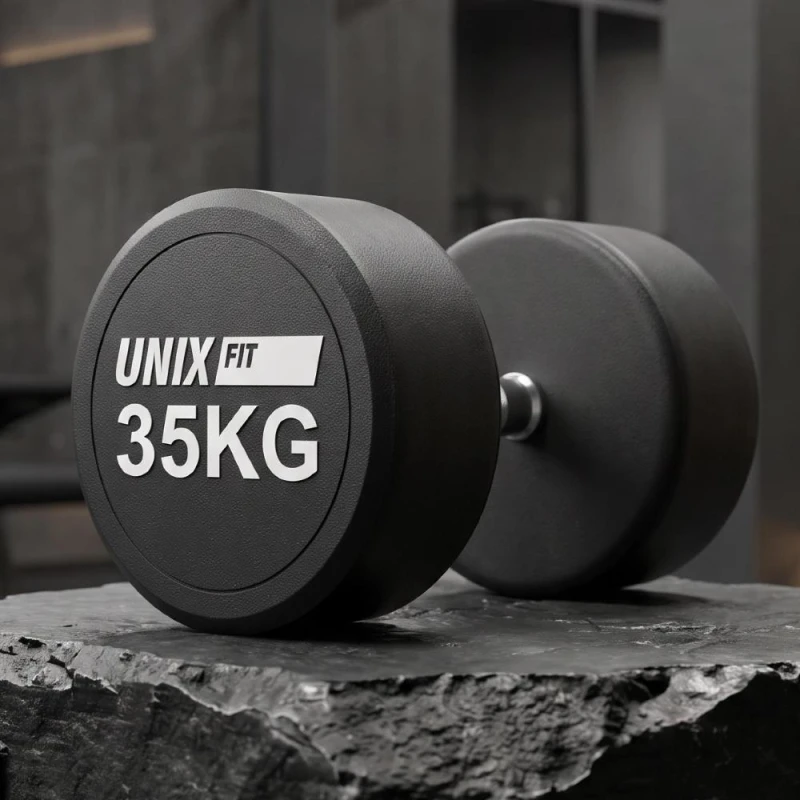 Гантель UNIX Fit PRO круглая обрезиненная 35 кг / шт.