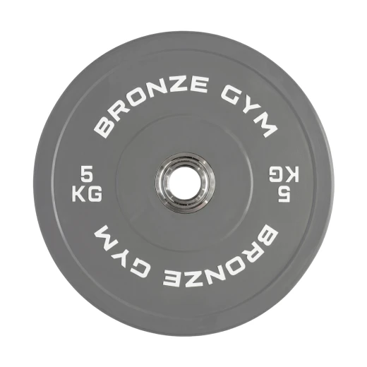 Диск олимпийский BRONZE GYM тяжелоатлетический серый 5 кг