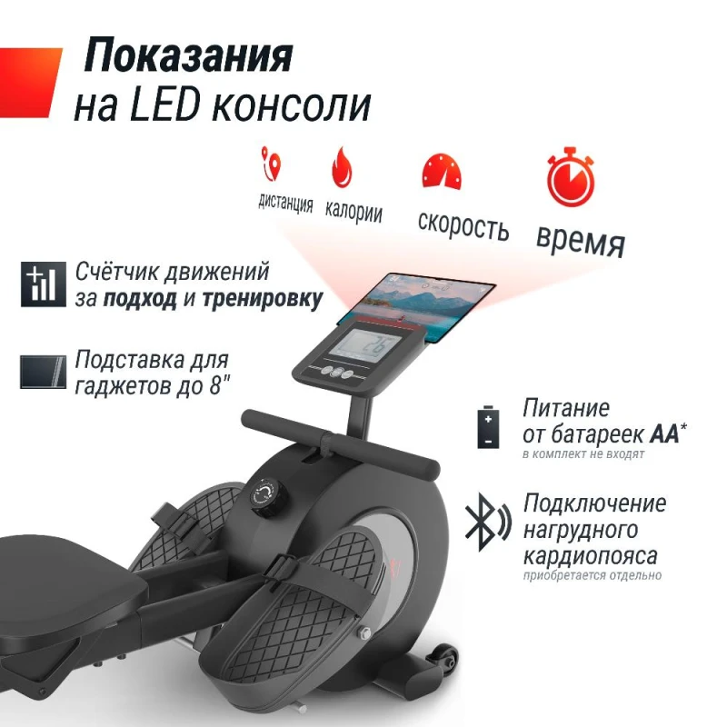 Гребной тренажер UNIX Fit Techno Rower 360 с механической нагрузкой — купить в Туле в магазине тренажеров