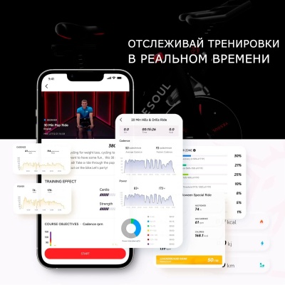 Велотренажер Yesoul Smart M1 WHITE с пульсометром для похудения