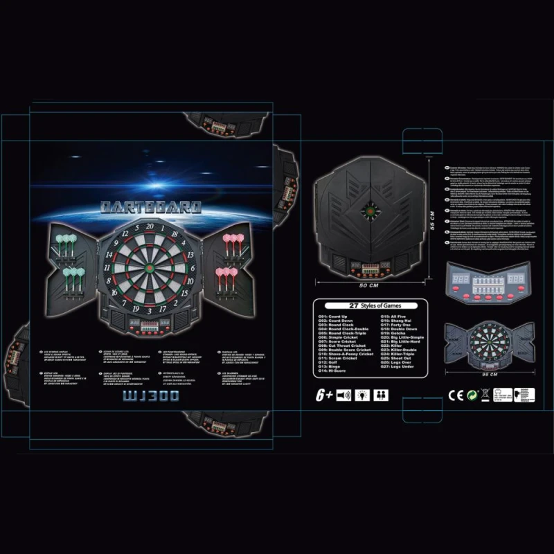 Электронный дартс DFC DARKBOARD, 12 дротиков — купить в Туле в магазине