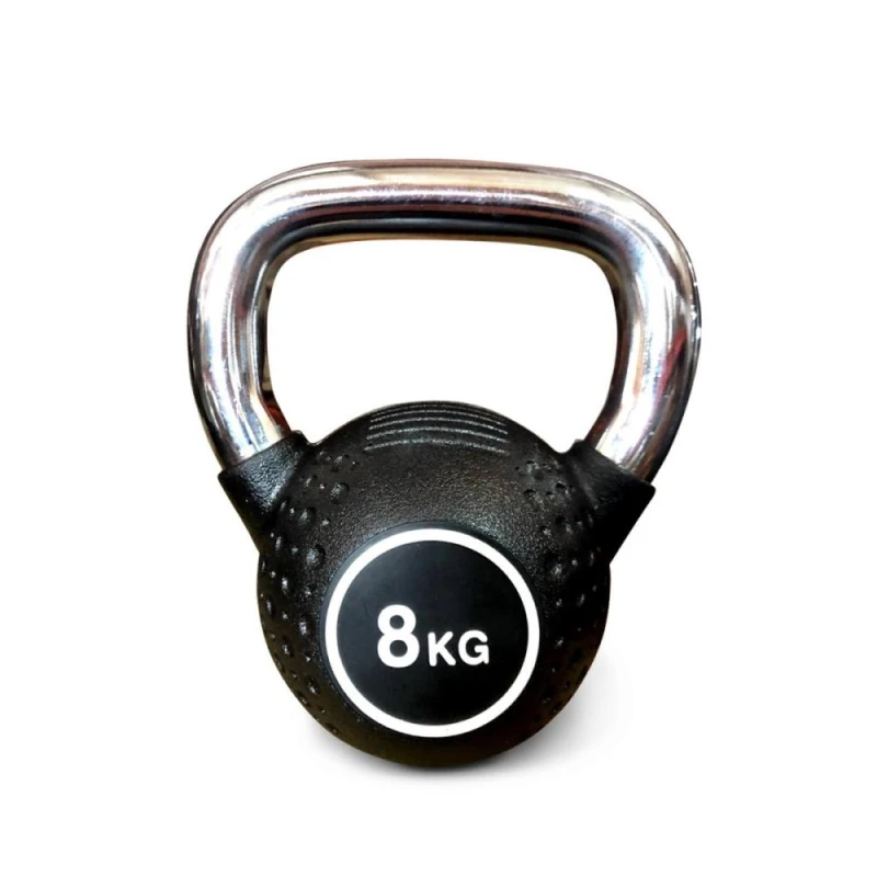 Гиря полиуретановая с хромированной ручкой Protrain KB2015-8