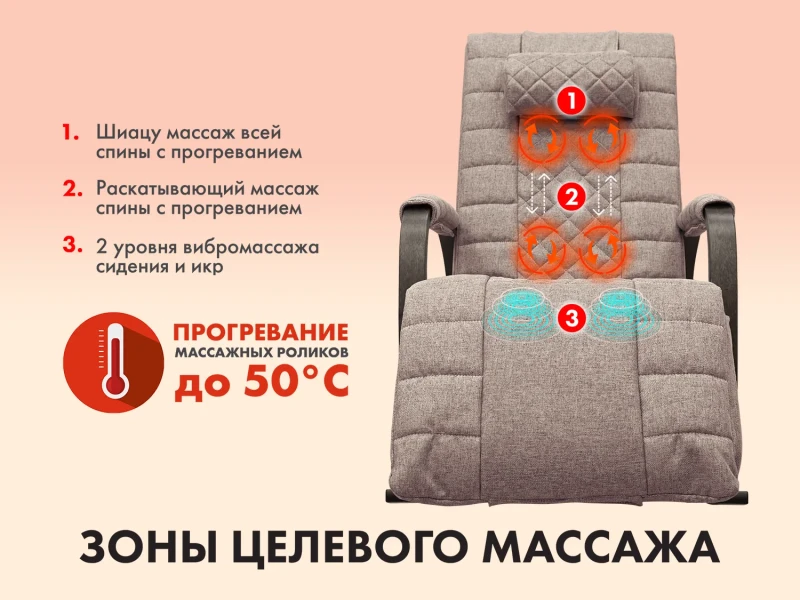 Массажное кресло-качалка FUJIMO SOHO DELUXE Капучино купить в Туле